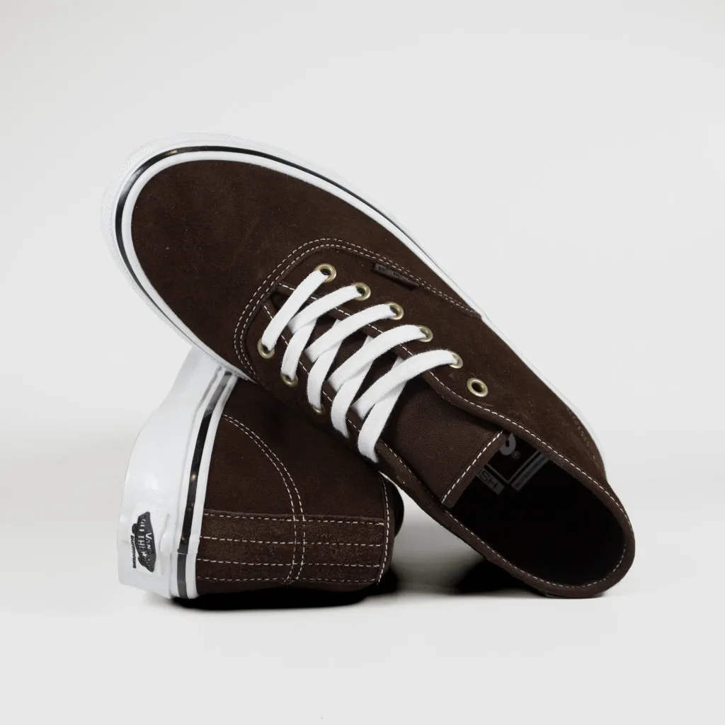 Vans - Skate Authentic Mid VCU Shoes - Dark Brown / White