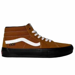 Vans Skate Grosso Mid Pig Suede Brown Black Vulcanised Skate Shoes