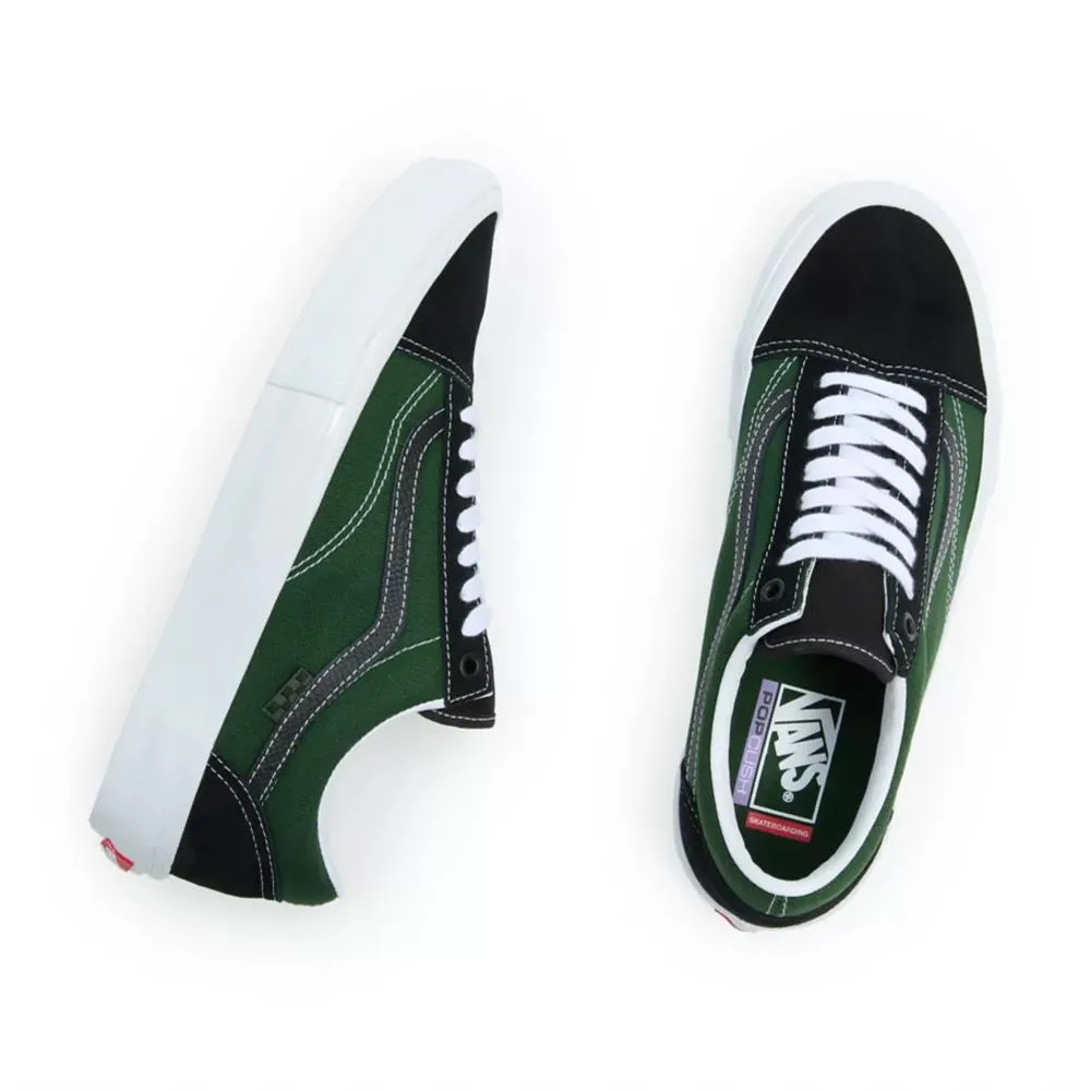 Vans Skate Old Skool Pro Safari Black Greenery Vulcanised Skate Shoes