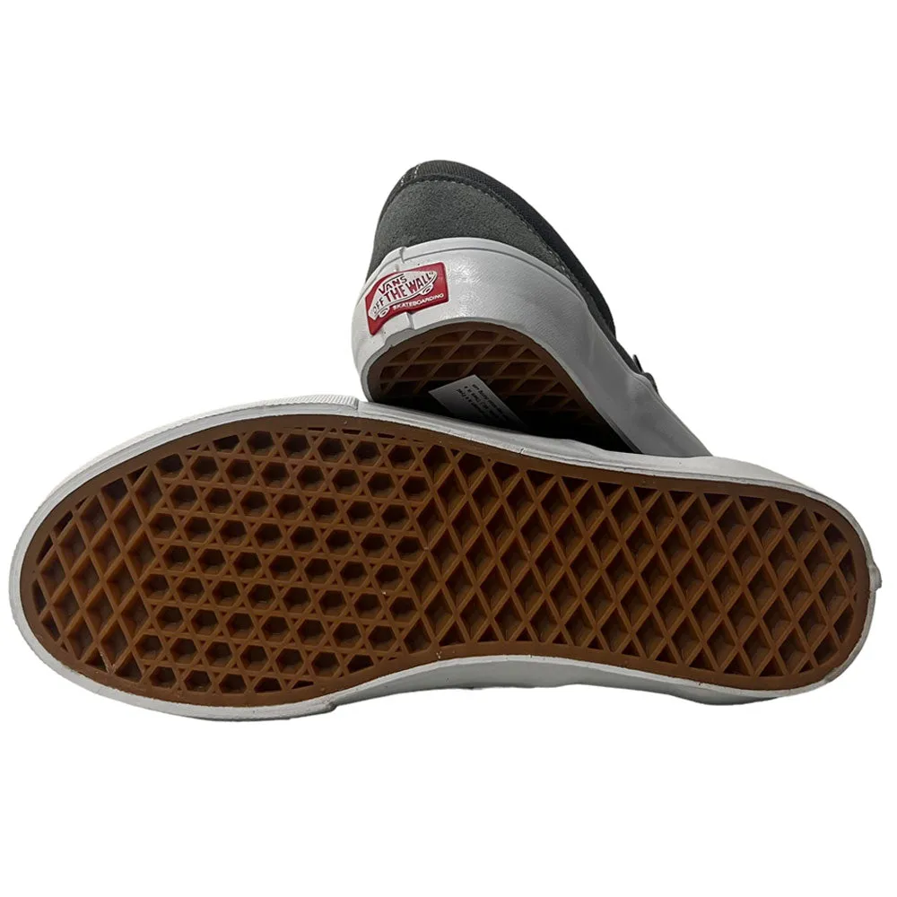 Vans Skate Slip On Pewter True White Suede Shoes