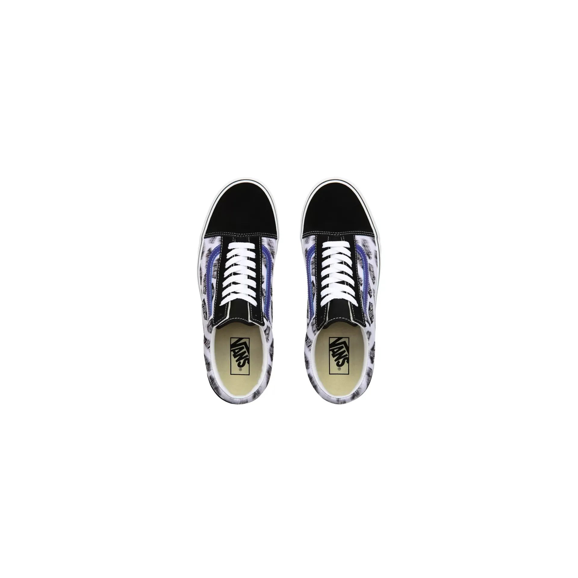 Vans Unisex Blur Boards Old Skool Shoes - Black / Royal Blue