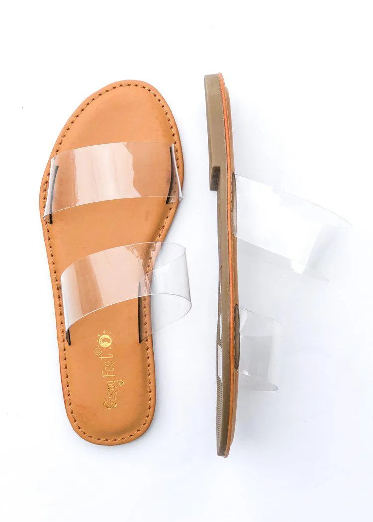 Waterfront Slides Clear Double Strap Sandal ***FINAL SALE***