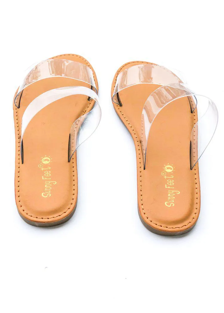 Waterfront Slides Clear Double Strap Sandal ***FINAL SALE***