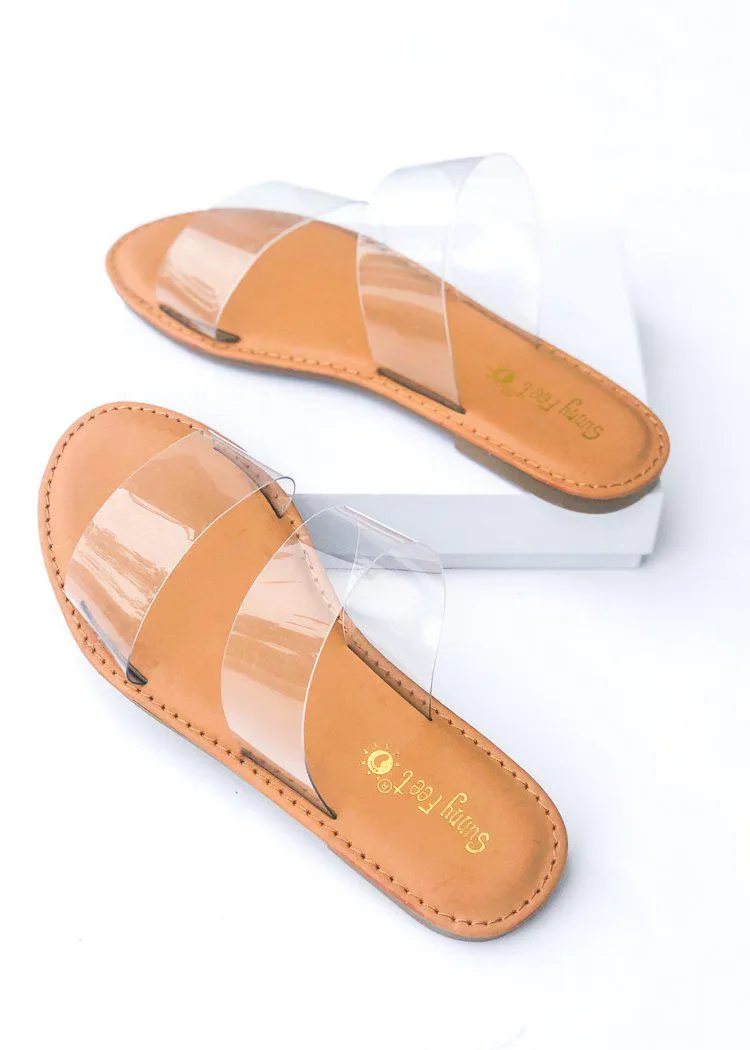 Waterfront Slides Clear Double Strap Sandal ***FINAL SALE***