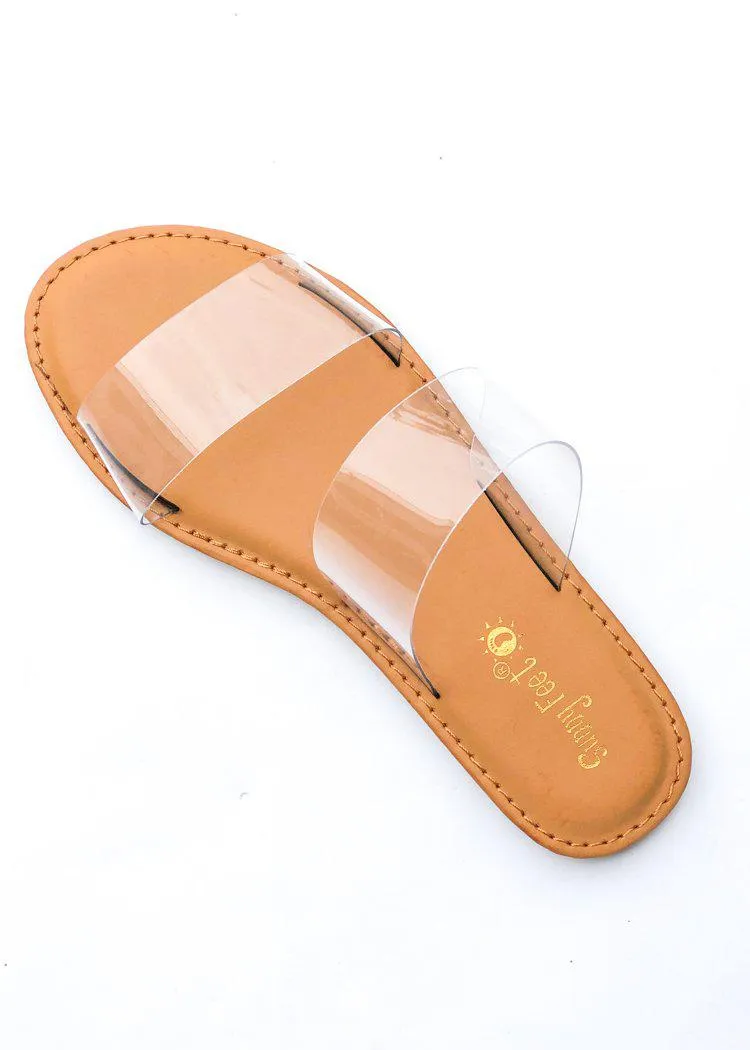 Waterfront Slides Clear Double Strap Sandal ***FINAL SALE***