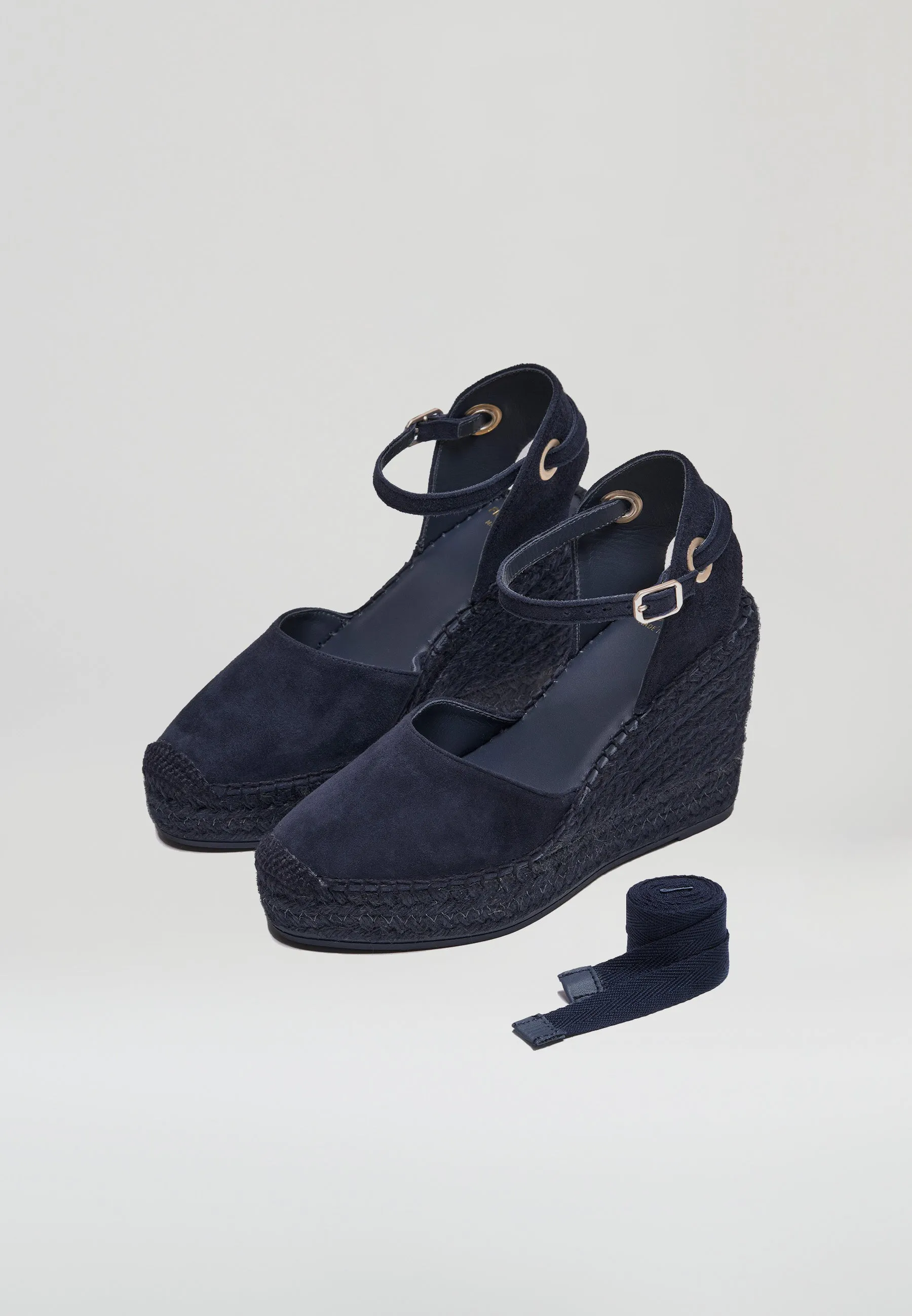 Wedges - Navy Suede