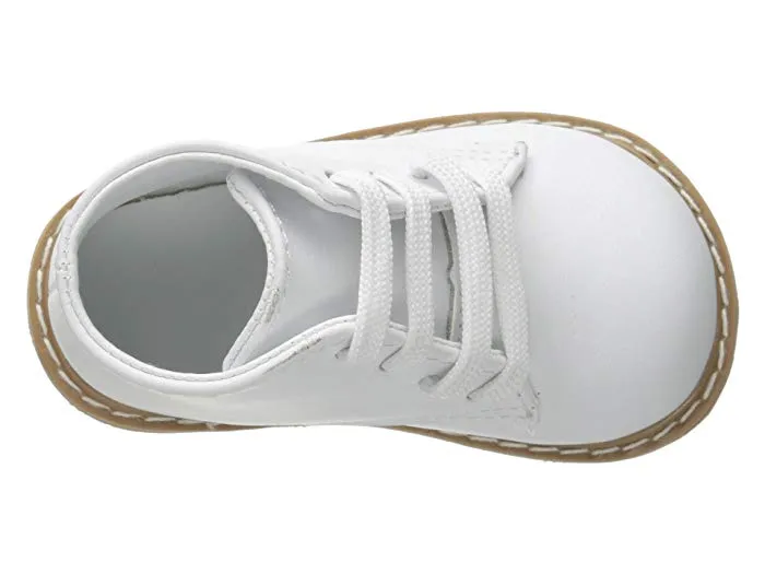 White Leather Hi-Top Walking Shoe