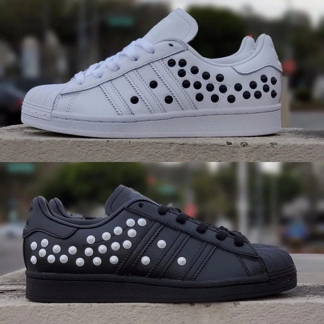 Women Adidas Superstar Studded Black