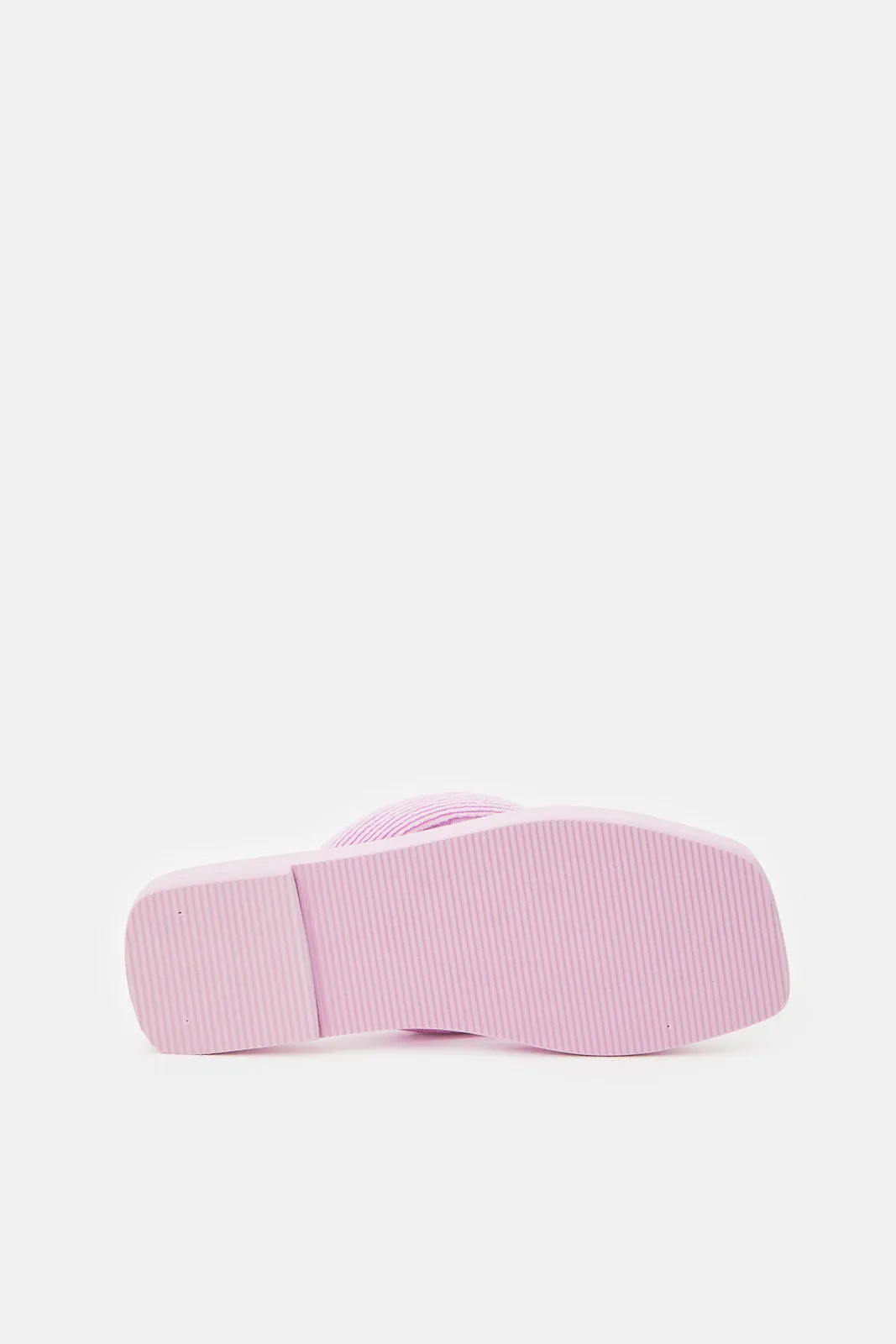 Women Pink Toweling Flip Flop