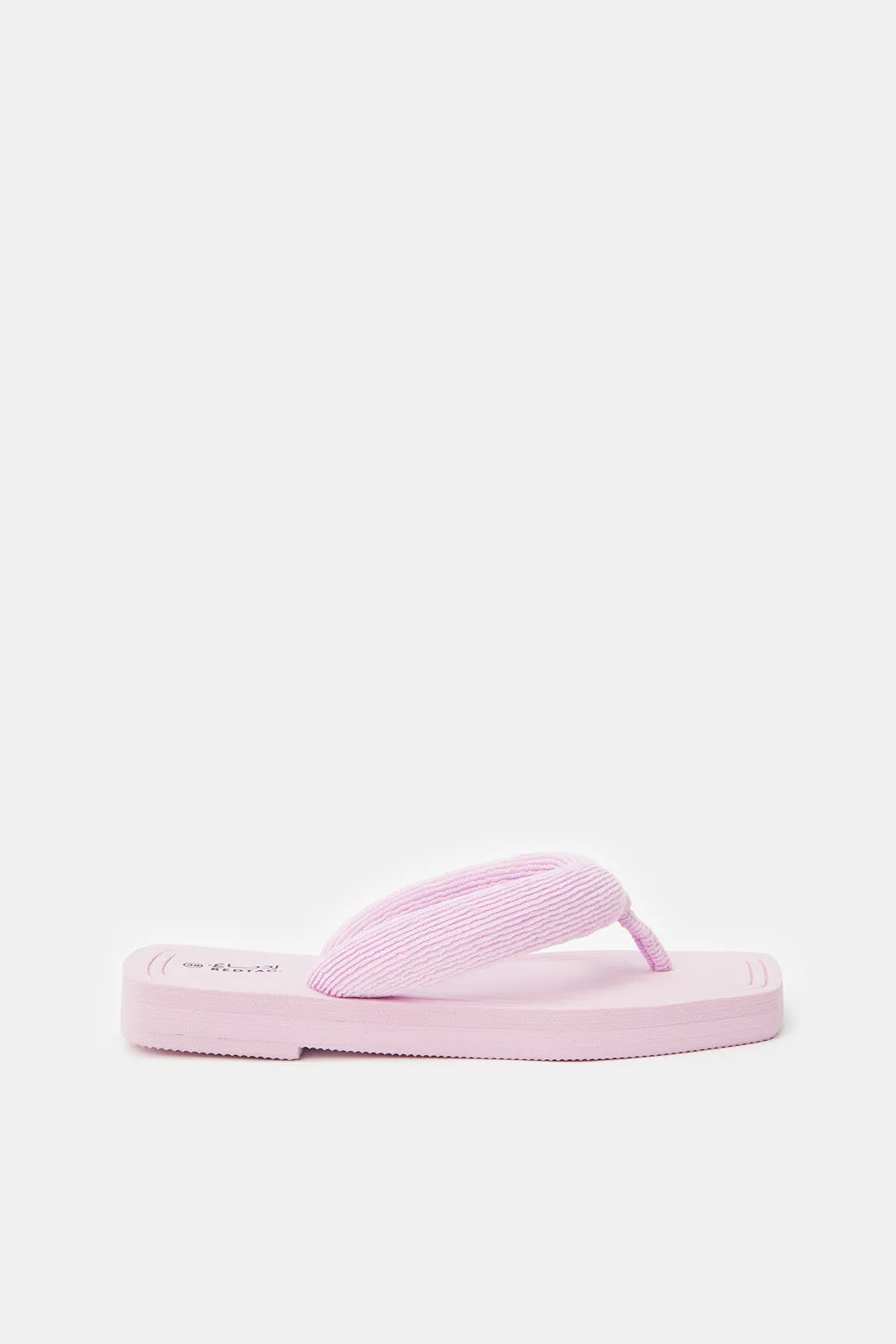 Women Pink Toweling Flip Flop