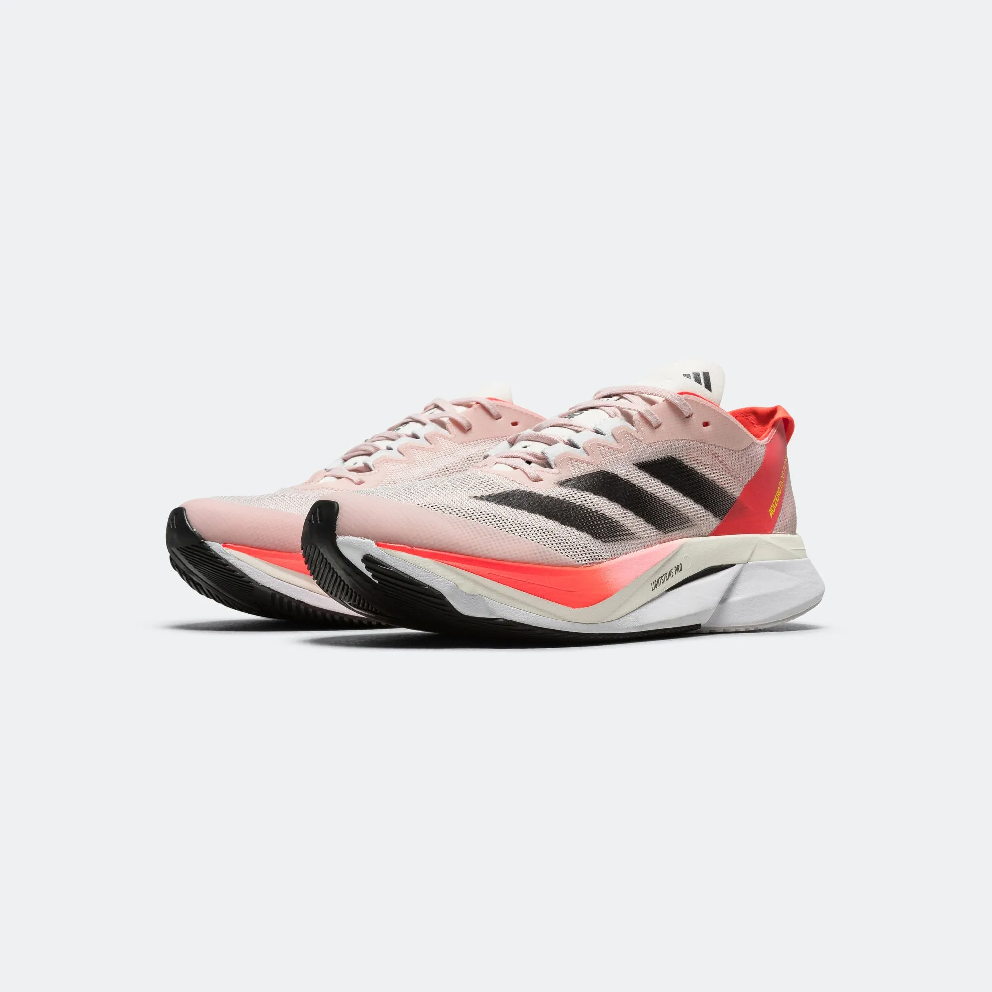 Womens Adizero Boston 12 - Sandy Pink/Aurora Met-Solar Red