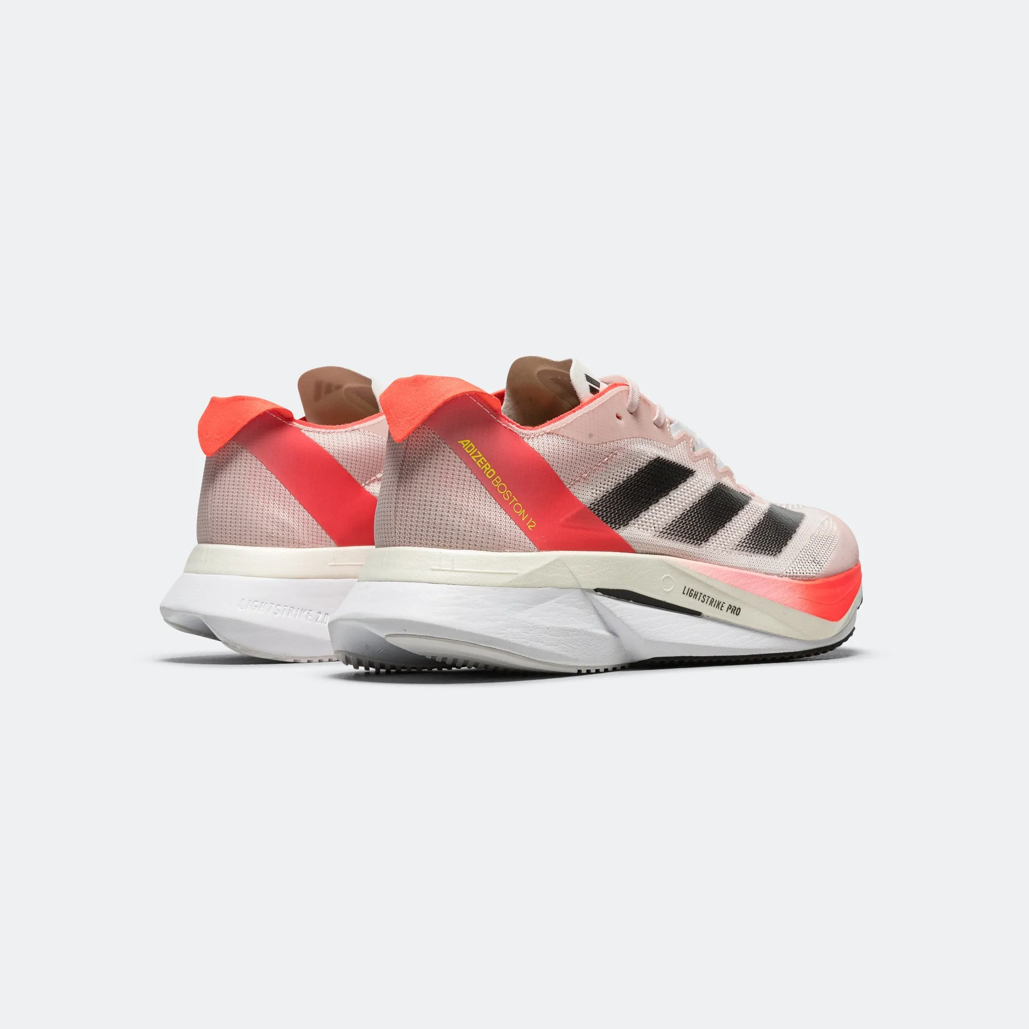 Womens Adizero Boston 12 - Sandy Pink/Aurora Met-Solar Red