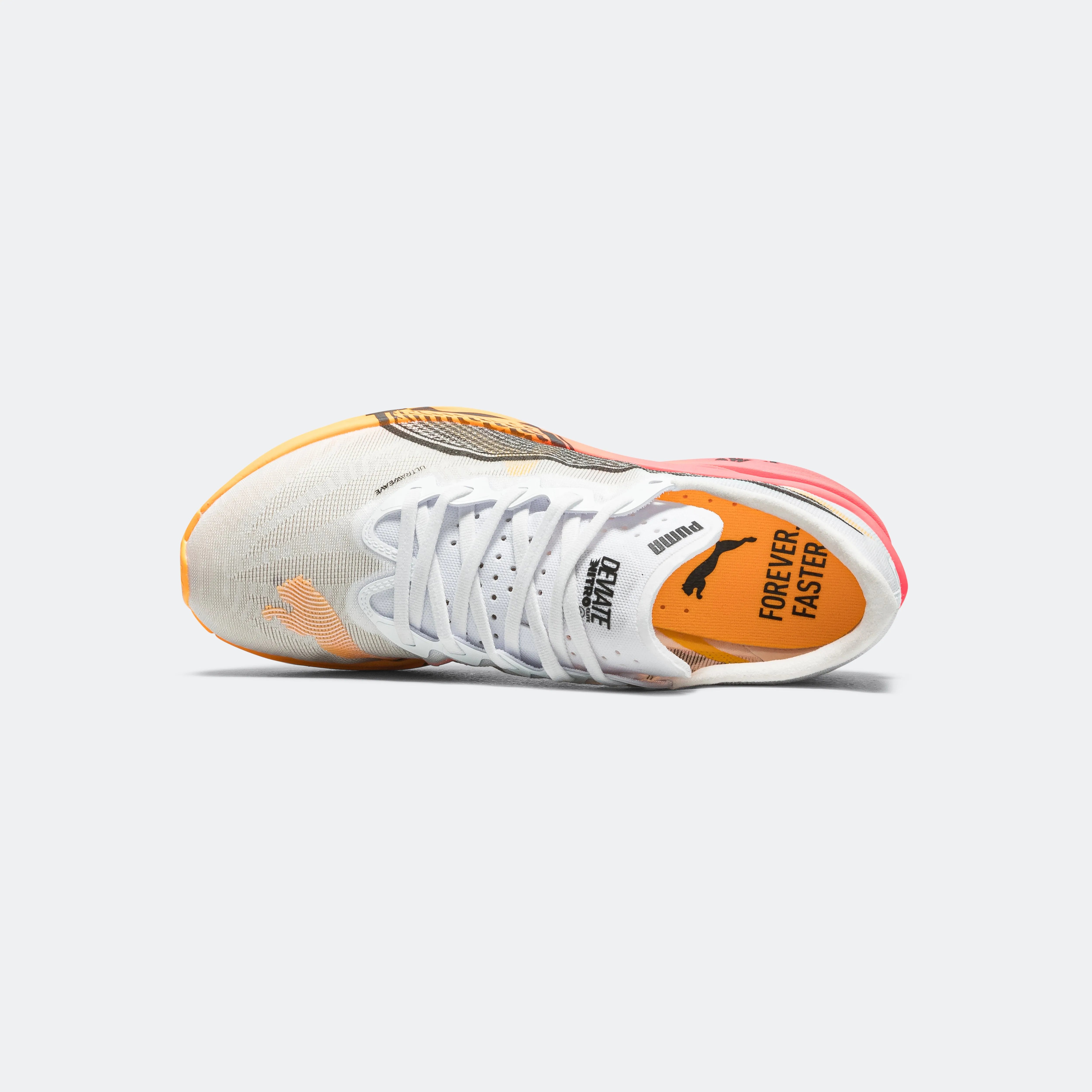 Womens Deviate NITRO Elite 3 PROTO - White/Sunset Glow-Sun Stream