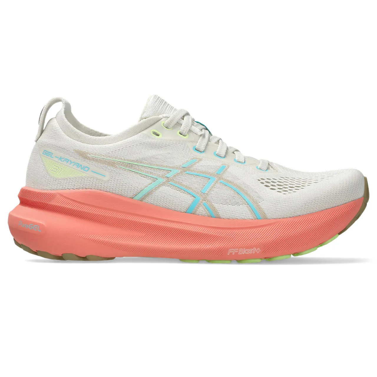 WOMEN'S KAYANO 31 - B - 200 BIRCH/ENERGY AQUA