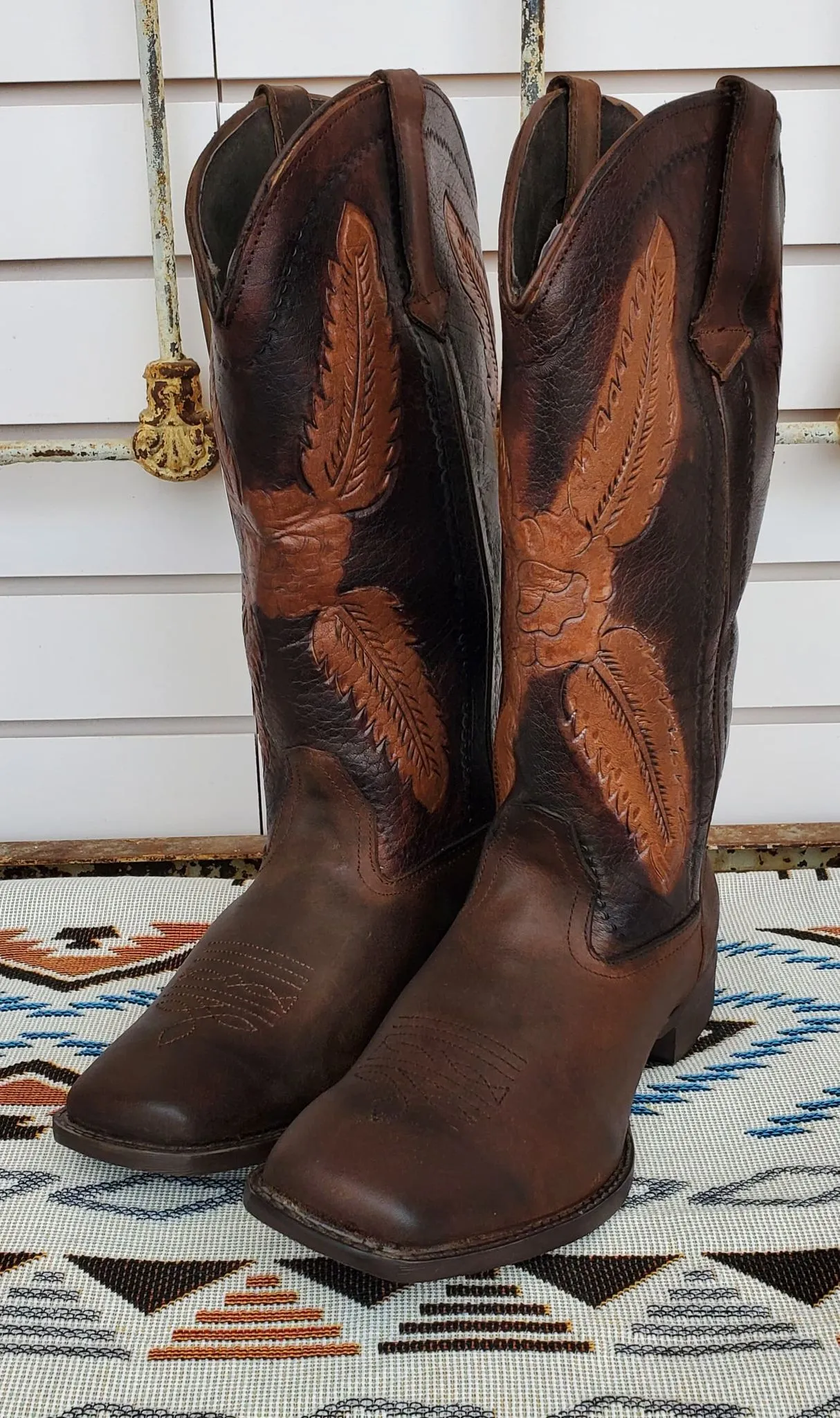 Women's Roper Clara Feather Embroidered Square Toe Boot