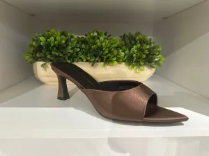 Yarah Satin Brown Mule